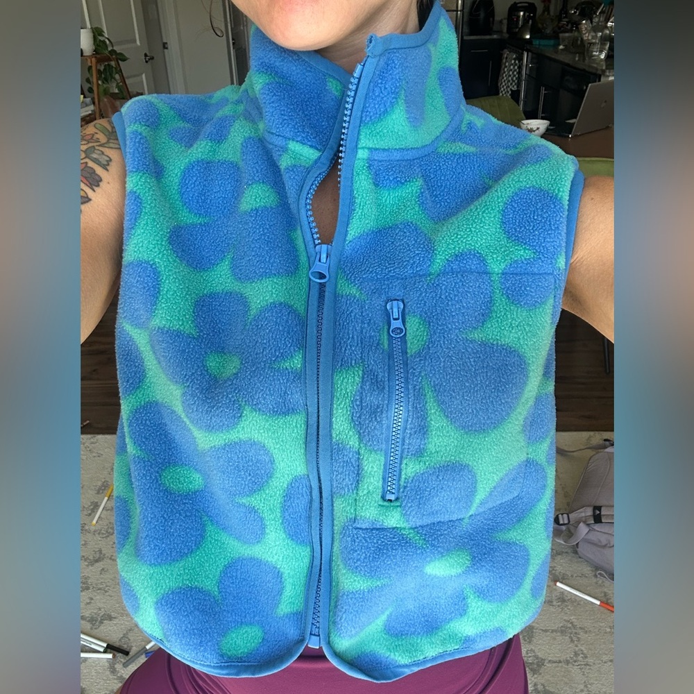 Flower Fleece Vest